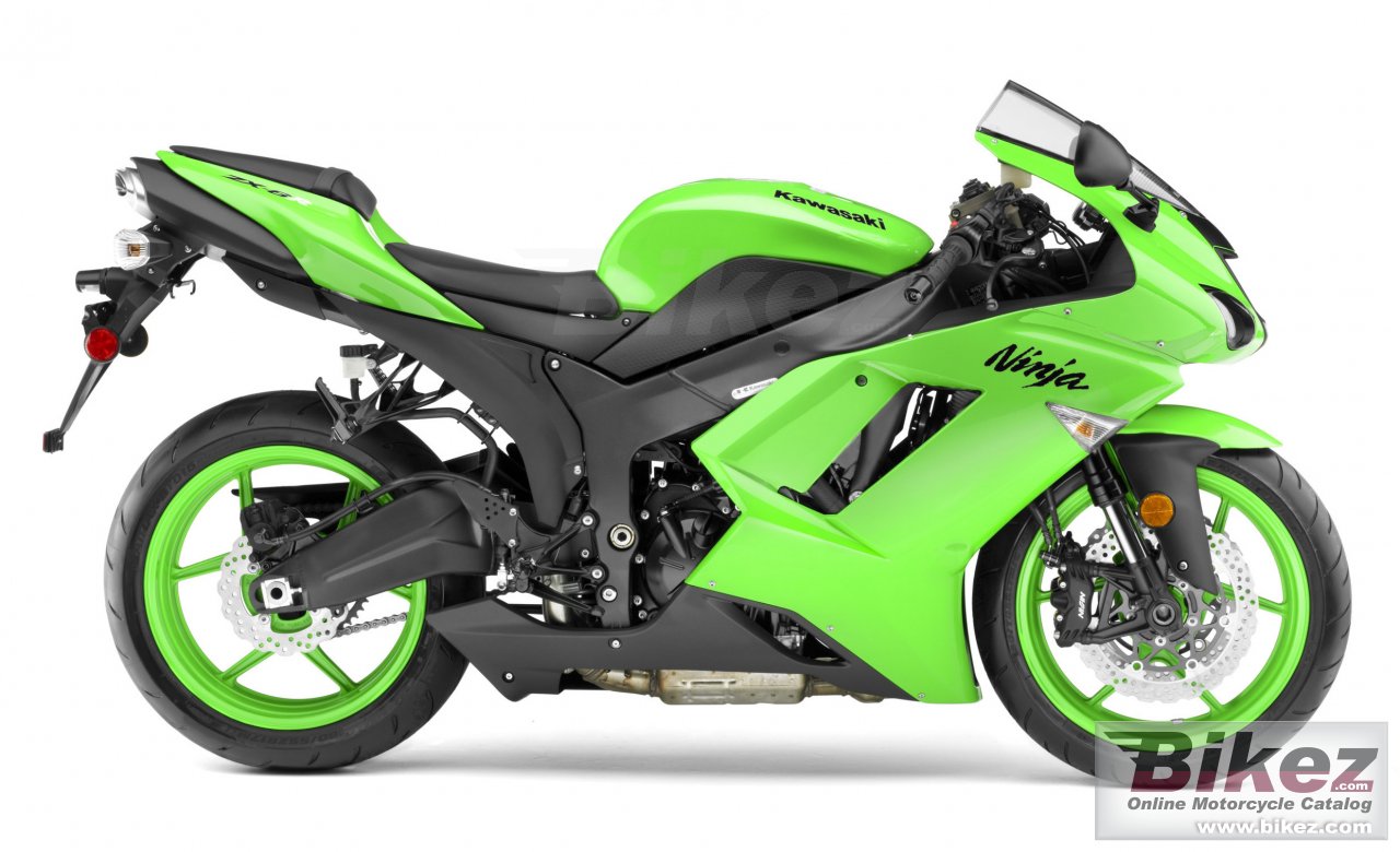 Big Kawasaki ninja zx-6r picture and wallpaper from Bikez.com